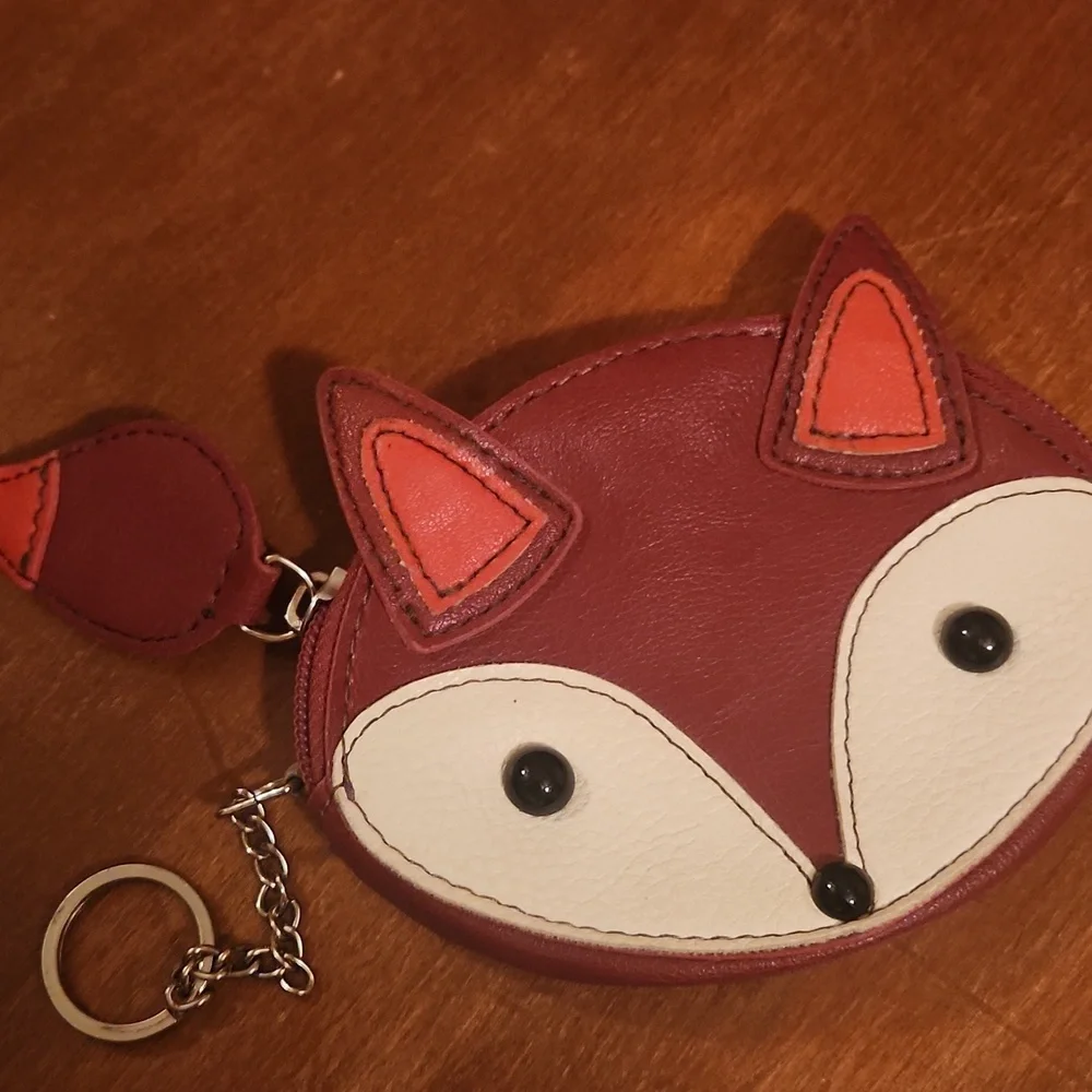 Reluc Fox-Shaped Kids Coin Purse - Brown, Orange and White - Picture 6 of 7